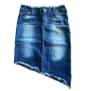 Jalate Asymmetrical Denim Skirt